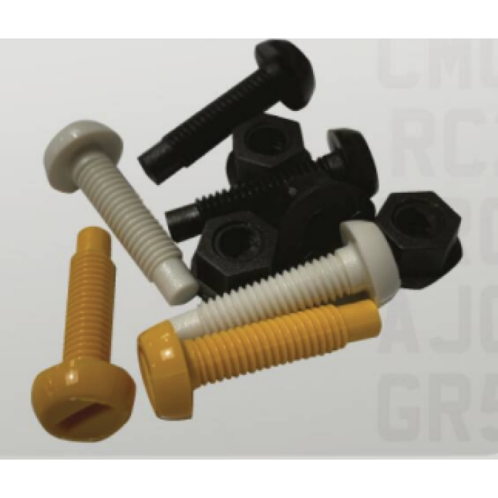 Assorted Coloured plastic number plate bolts